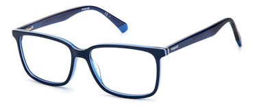 Premium Men Polaroid Eyeglasses: PLD D394 - Blue Azure - SpecSMART Eye Clinic (Diagonal View)